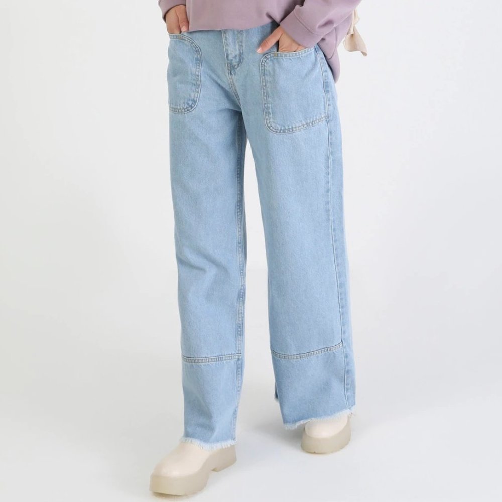 NEW Wide-Leg Denim Jeans Women's Trousers